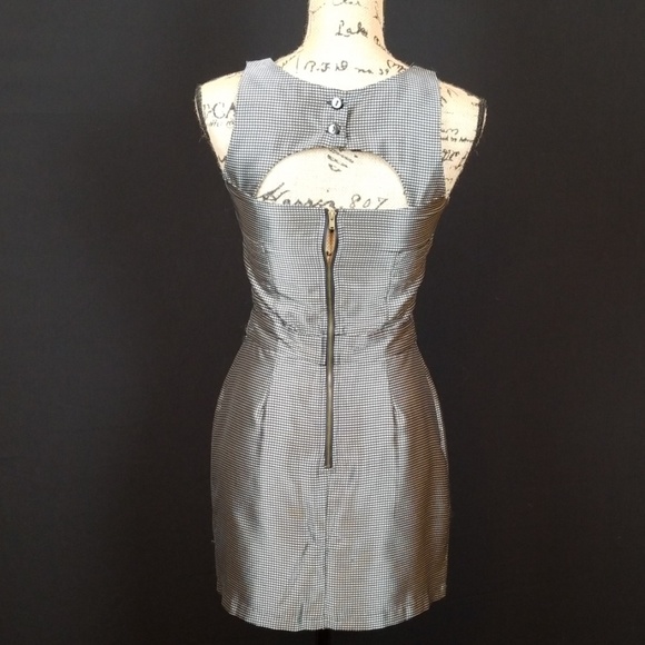 Lucca Couture black white checked mini dress NWT - Picture 3 of 8